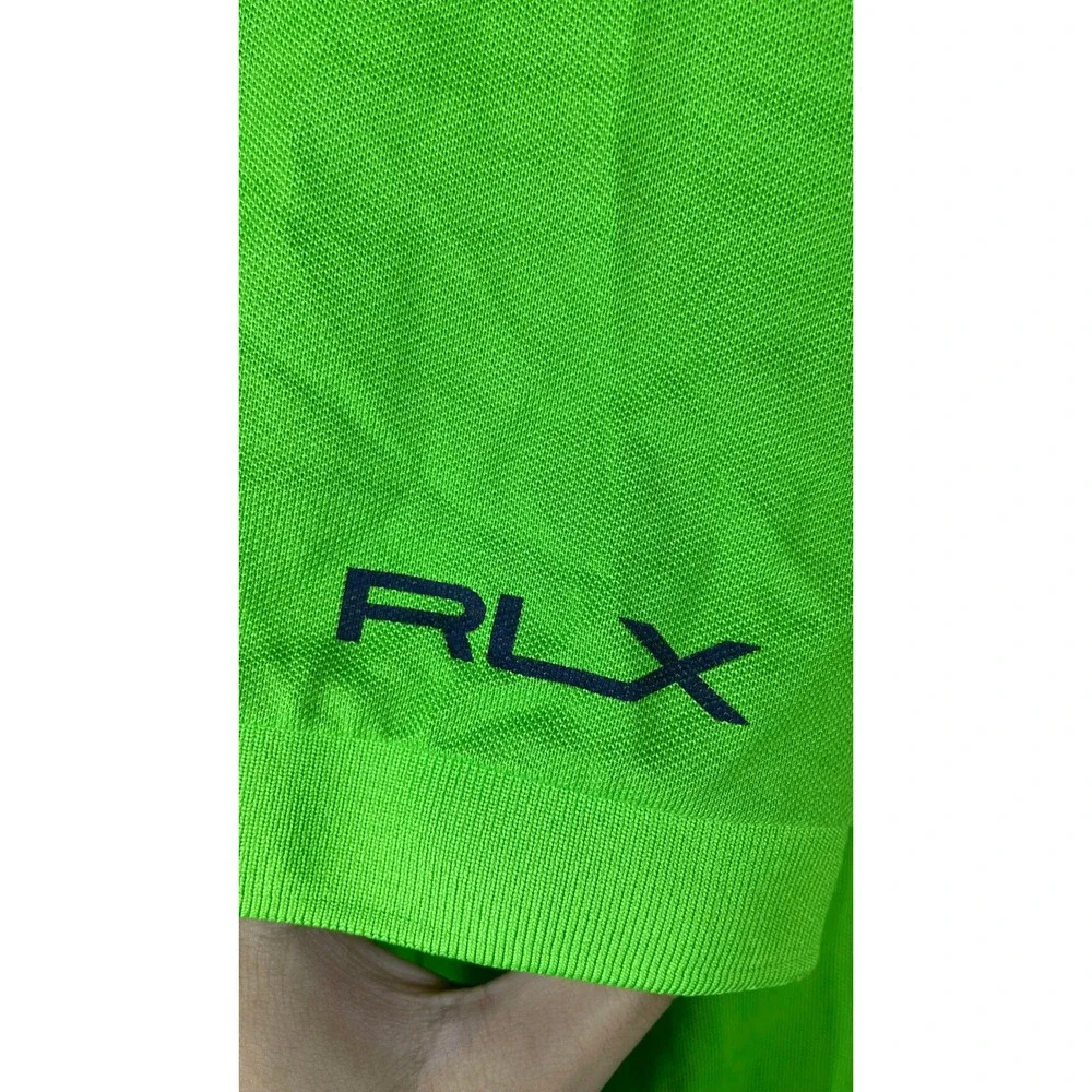 Polo Ralph Lauren RLX Polo Shirt Mens XL Green Good Performance Golf Pony Logo
